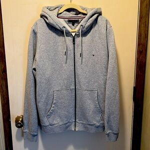 Tommy Hilfiger XXL Grey Zip Front Hoodie